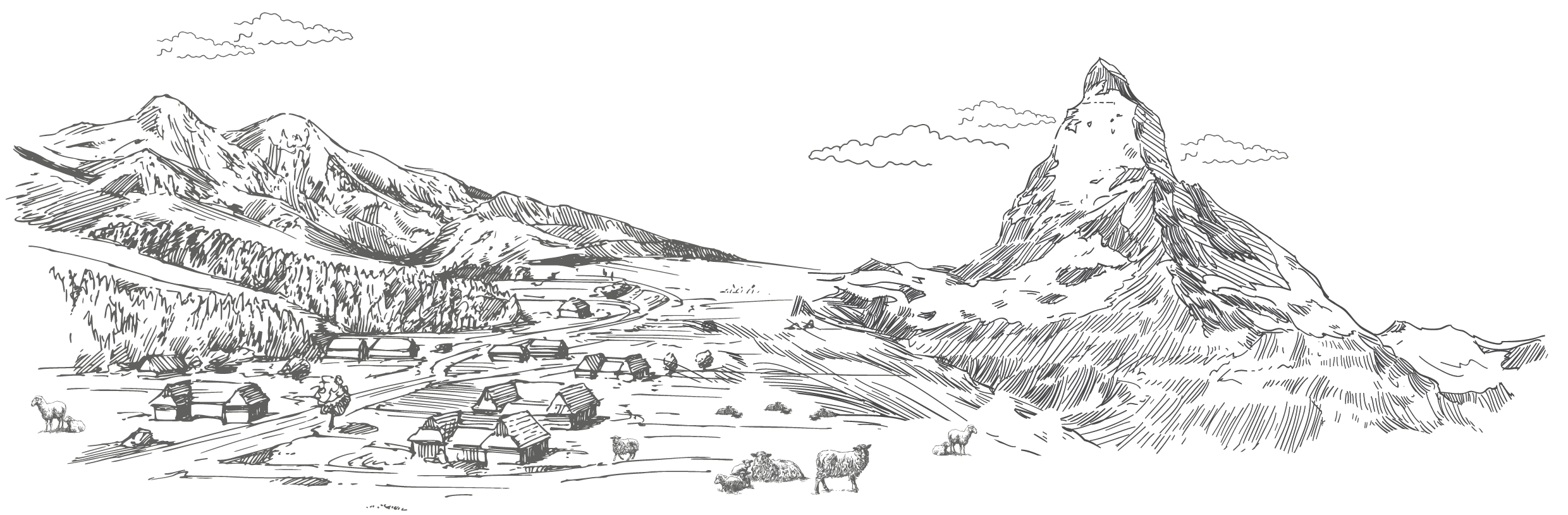 Blacklion Vodka-mountain-scene-illustration-with-SNOW